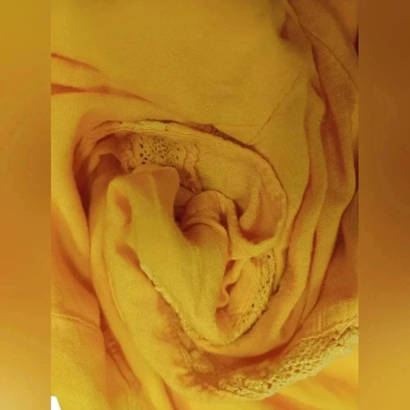 Asos EUC  Wrap Style Yellow S/S Blouse Size 12 - Picture 6 of 8